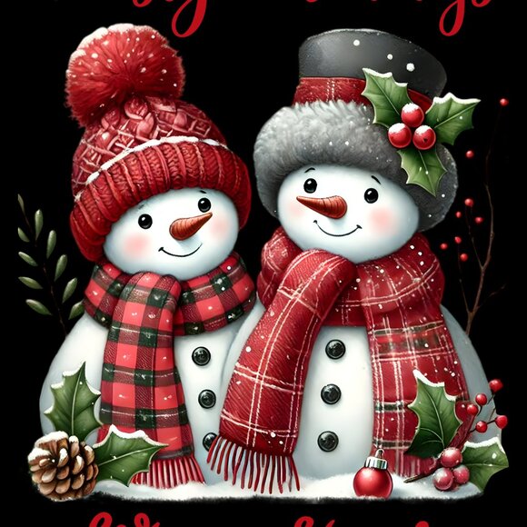 Holiday Kitchen Towel Set, Christmas Dish Towels, Snowman Towel Set - Picture 3 of 8